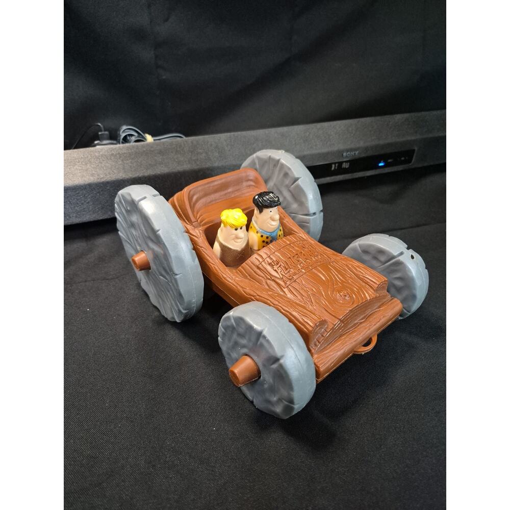Flintstones Child Guidance Reversible Pull Car Fred Barney BamBam Pebbles 1976